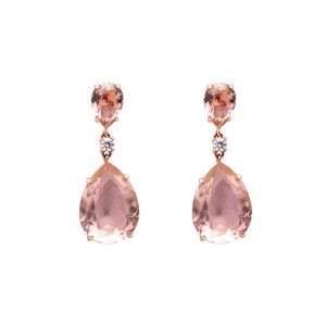 Aros Vintage Drop Rosa